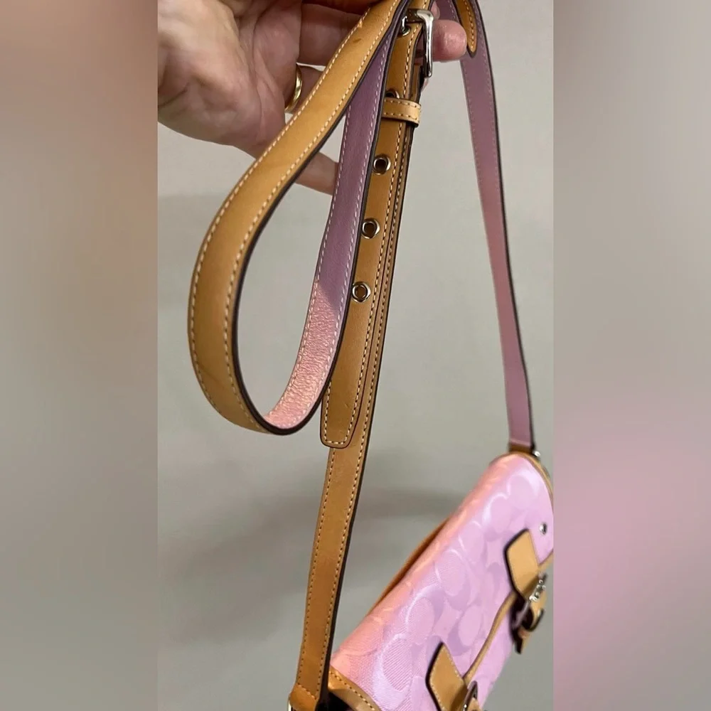 Authentic Vintage Coach Pink Shoulder Bag-Good Used Condition - Picture 4 of 11